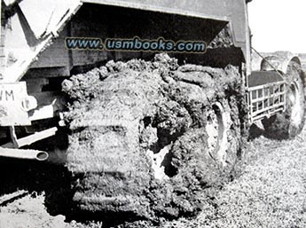 Muddy WW2 roads in Russia